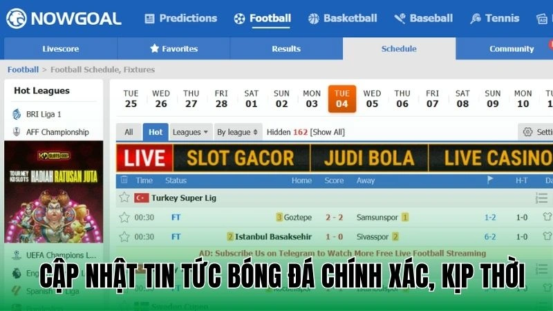 Nowgoal 13 Cập nhật tin tức bóng đá nowgoal chính xác, kịp thời